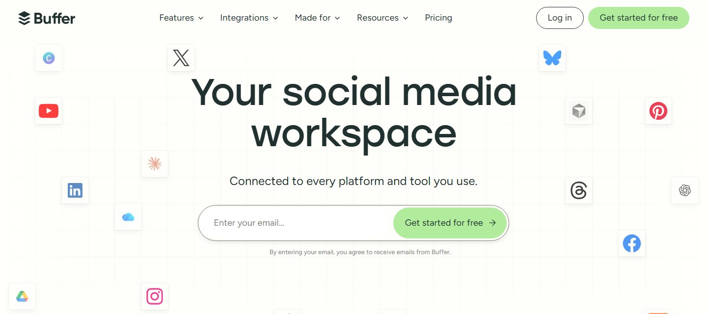 Buffer homepage
